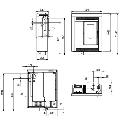 Stufa A Pellet La Nordica Souvenir Plus Steel Canalizzata 10 KW Slim