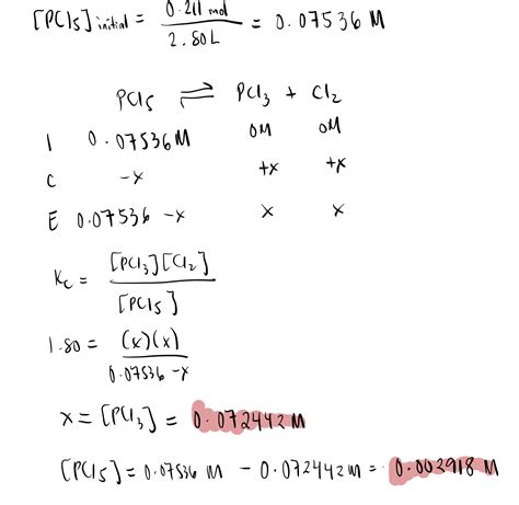 Solved Phosphorus Pentachloride Decomposes According To The Chemical