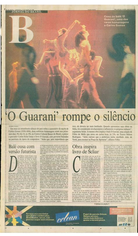 O Guarani rompe o silêncio - Obra inspira livro de Scliar - Jornal do