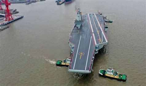 China’s monstrous new aircraft carrier takes first voyage - World News - News - Daily Express US