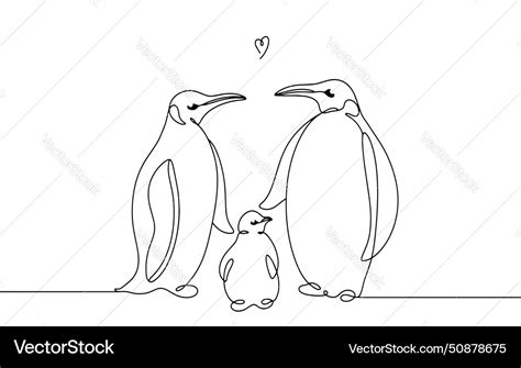 Penguin family Royalty Free Vector Image - VectorStock