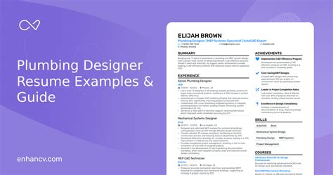 10 Plumbing Designer Resume Examples And Guide For 2024