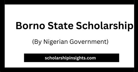 Borno State Scholarship 2023 Complete Application Process