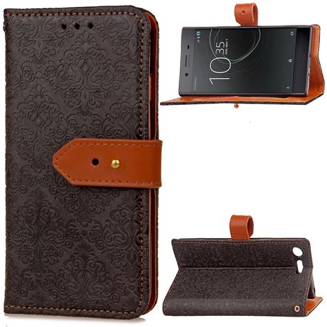 Cartera De Cuero Con Tapa De Lujo Para Sony Xperia Xz Premium Funda