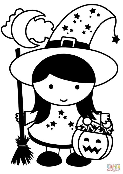 Dibujo De Chica De Halloween Para Colorear Dibujos Para Colorear Imprimir Gratis