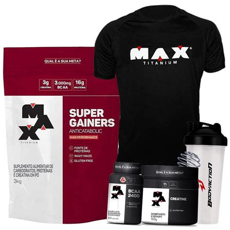 Combo De Suplementos Ganho De Massa Hipercal Rico Super Gainers Kg