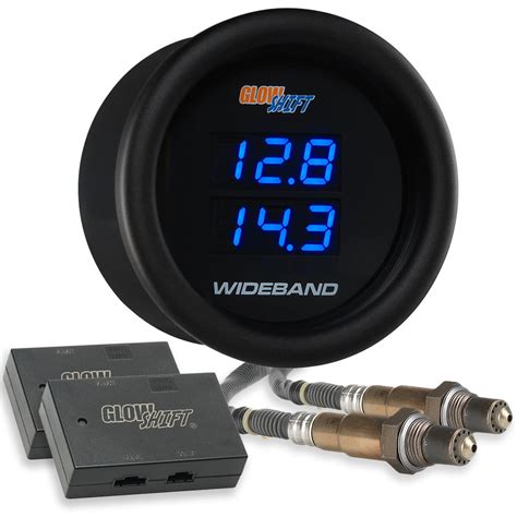 Glowshift Black Series Dual Digital Wideband Air Fuel Ratio Gauge