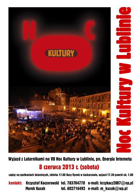 Nasze Sprawy Archiwum W Sobot Noc Kultury