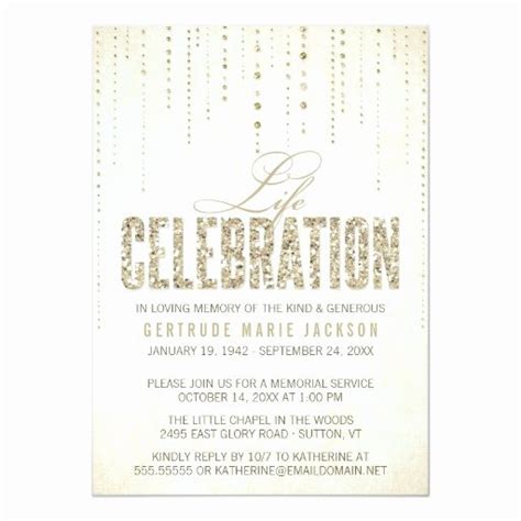 Memorial Service Invitations Templates