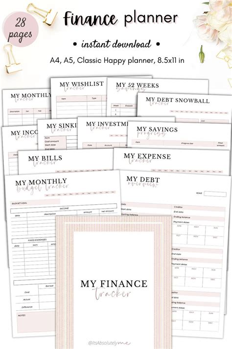 printable budget planner savings tracker debt tracker printable easy