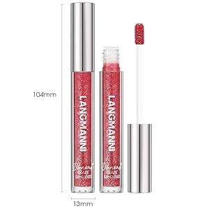 LANGMANNI 10 Colors High Shine Lipgloss Set Long Lasting Diamond Gliter