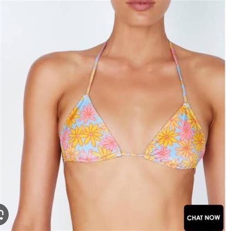 Triangl Bikini Vinca Sky Floral Velvet Bottoms Depop