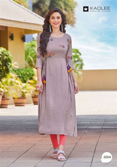 Kadlee Inayat Catalog Fancy Wear Embroidery Kurtis Wholesale