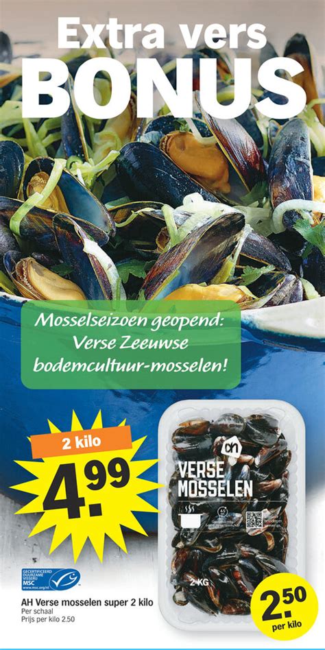 Ah Verse Mosselen Super Kilo Promotie Bij Albert Heijn