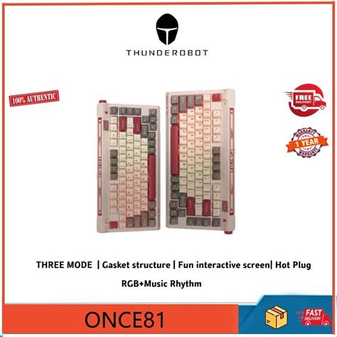 Thunderobot ONCE81 Three Mode Mechanical Keyboard Gasket Structure Full Key Hot Plug PBT Keycap