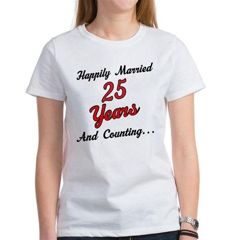 25 Yrs Happy Mens Value T Shirt 25th Anniversary T Married Light T