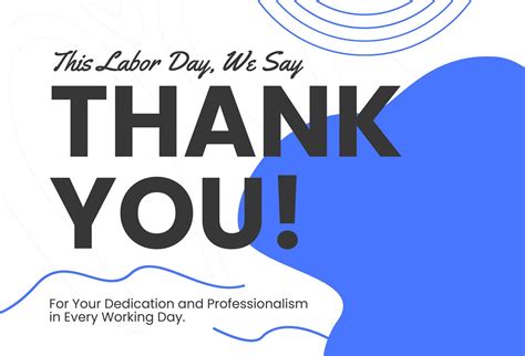 Labor Day Thank You Greeting Card in PSD, Illustrator, Word - Download ...