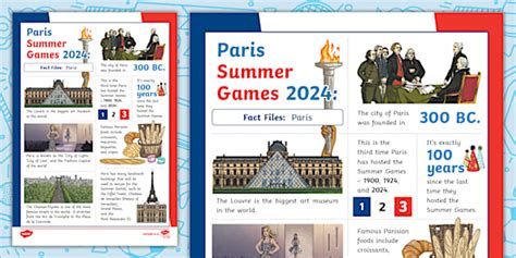 Paris Summer Games Paris Fact File Lehrer Gemacht