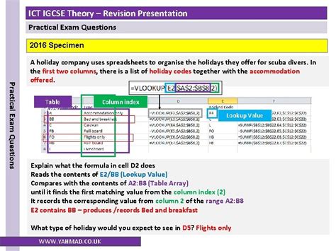 Ict Igcse Theory Revision Presentation Practical Exam Questions