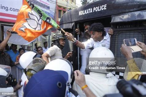 11 Holds A Rally Against The Vandalised The Statue Of Syama Prasad