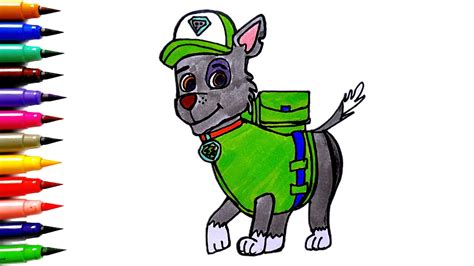 How To Draw Rocky From Paw Patrol Paw Patrol Rocky From Paw Patrol