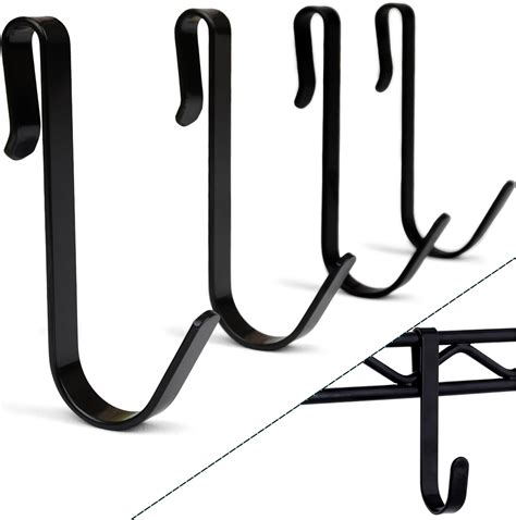 Amazon.com: PriZoi Snap-On Wire Shelving Hooks - 4pack of Large 3.5 inch Black Heavy Duty Wire ...