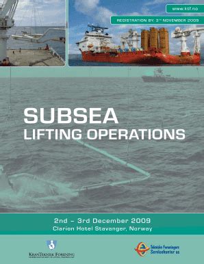 Fillable Online For People Working With Subsea Lifting Operations Fax