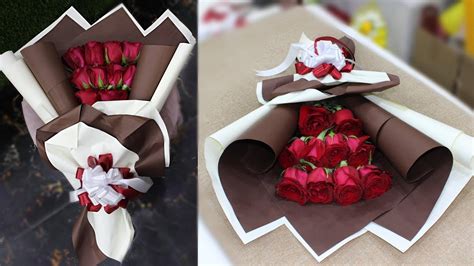 Roses Arrange Flowers Bouquet Flower Wrapping Techniques