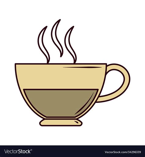 Hot Tea Beverage Line And Fill Icon Royalty Free Vector