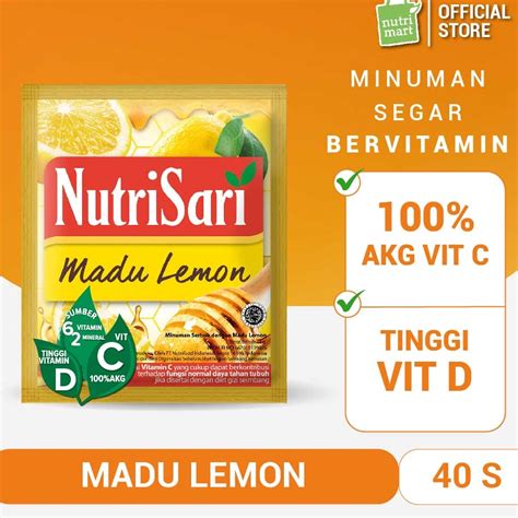 Jual Sale Nutrisari Madu Lemon Sachet Minuman Buah Vitamin C Shopee