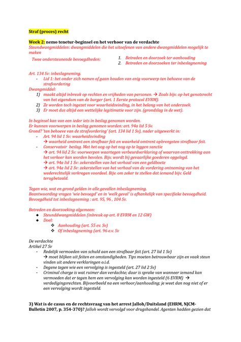 Straf Proces Recht I Jur Str Straf Proces Recht Week Nemo En