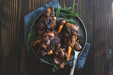 Apple Cider Braised American Lamb Shanks Superior Farms