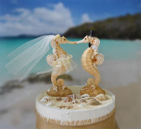 Beach Wedding Cake Toppers Bride And Groom