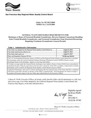 Fillable Online Waterboards Ca Cag General Waste Discharge