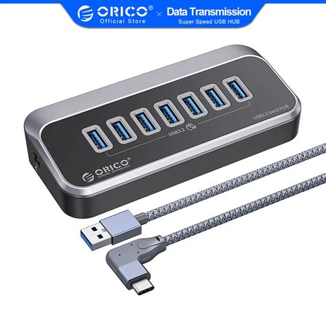 ORICO USB C Hub To 7 Port USB 3 2 Gen 2 Data Hub With Super Speed