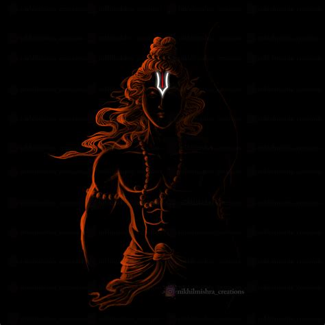 Shri Ram Ji digital artwork lord rama digitall painting artwork Ram
