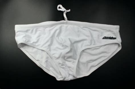 AussieBum Mens WHITE Swish Swim Brief Bikini Swimwear Size S M L EBay
