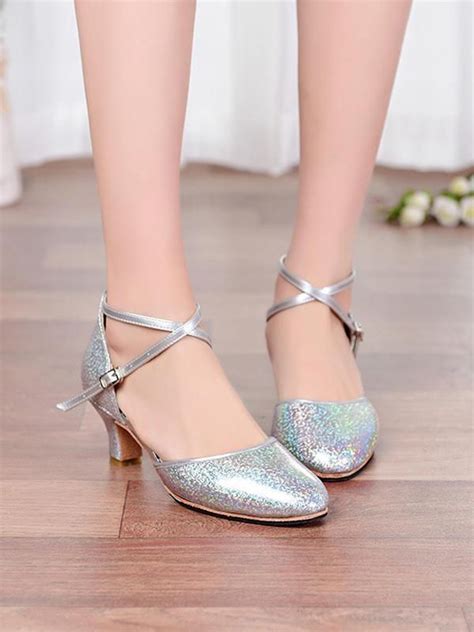 Silver 1920s Gatsby Shoes Retro Stage Chic Vintage Dresses And