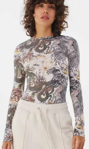 Bershka Dragon Print Bodysuit