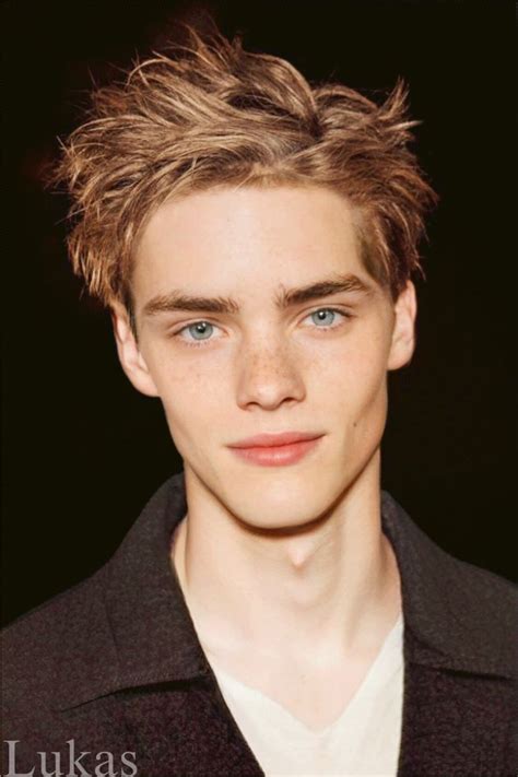 Lukas Sjöberg Blonde hair boy Messy blonde hair Brown hair blue eyes