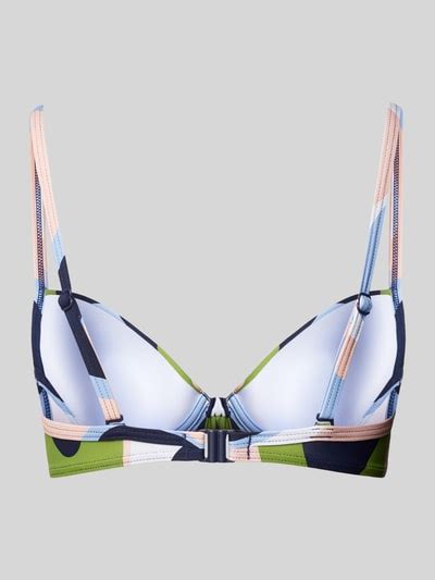 Esprit Bikini Oberteil Mit Allover Print Modell WAVE BEACH Hellgruen