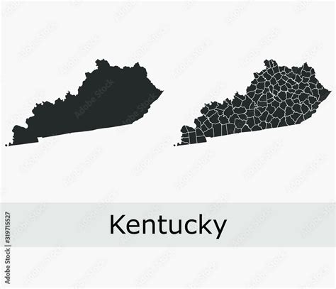 Kentucky vector maps counties, townships, regions, municipalities ...