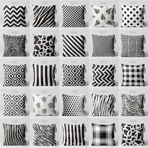 Black and White Pillow Covers - Etsy