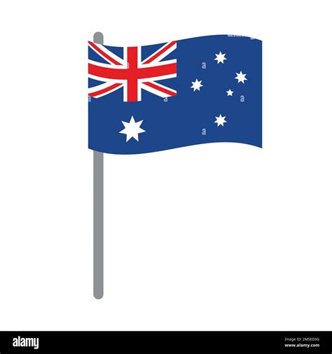 Vector flat Australian flag isolated on white background Stock Vector Image & Art - Alamy