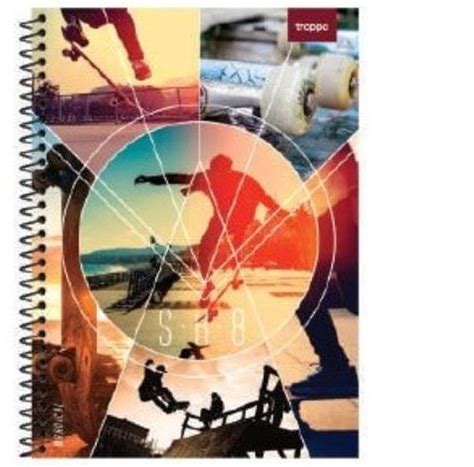 Caderno 10 matérias 200 folhas masculino Radical - TROPPO - Caderno ...