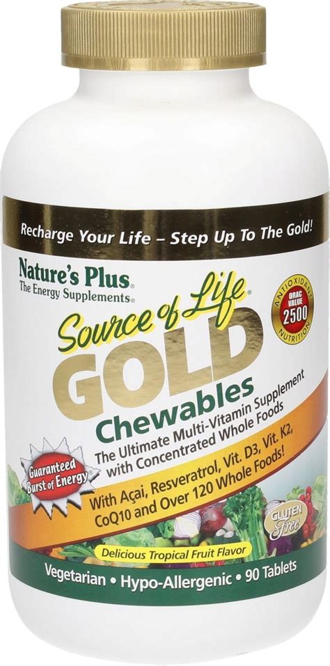 Source Of Life Gold Chewables Chewable Tablets Naturesplus Vitalabo