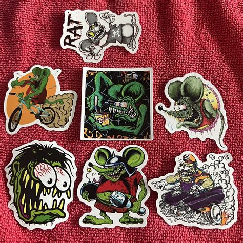 Rat Fink Mouse Ed Big Daddy Roth Hot Rod Art Vinyl Decal Sticker Car Truck EBay