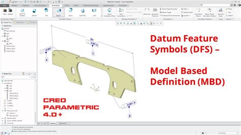 Creo Parametric Datum Feature Symbols Geometric Dimensioning And