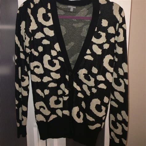 Another Black Creamish Cardigan A Never Worn Black And White Cheetah