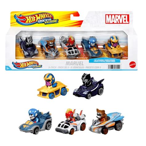 Marvel Hot Wheels Racerverse 5 Carritos Rocket Thanos